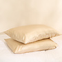 Taie d'oreiller Queen satinée - Champagne