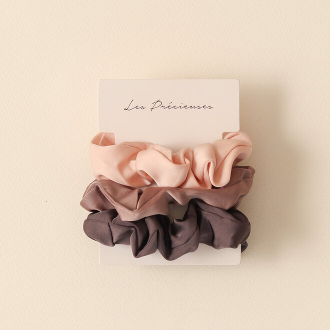 Trio Minis Chouchous en satin - Suède