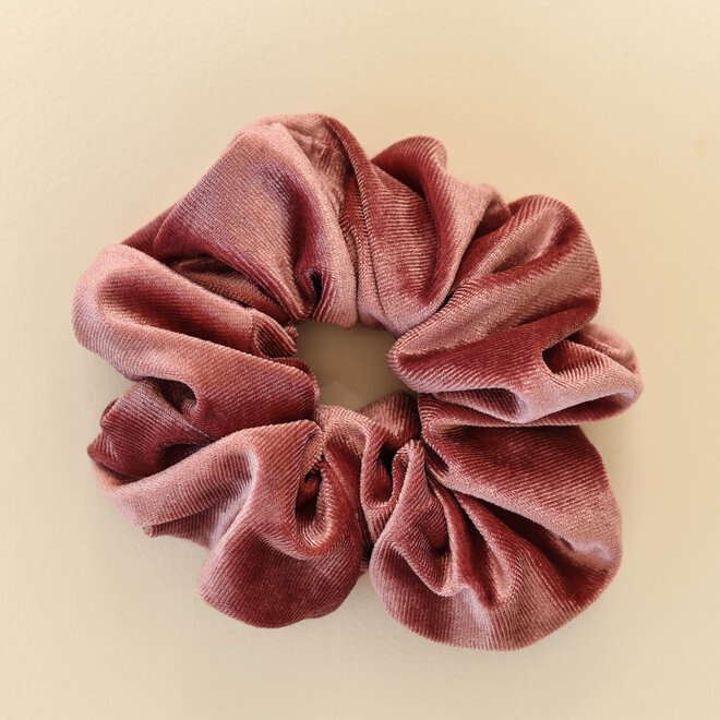 Chouchou en velours - Blush