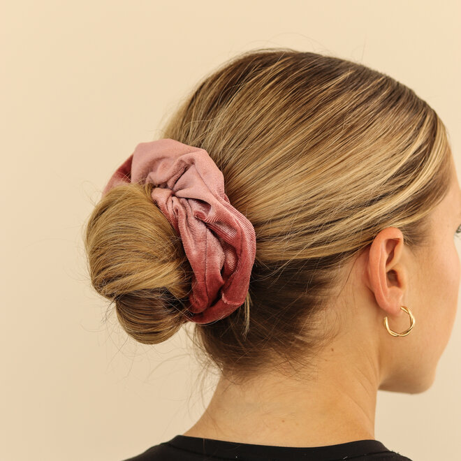 Chouchou en velours - Blush