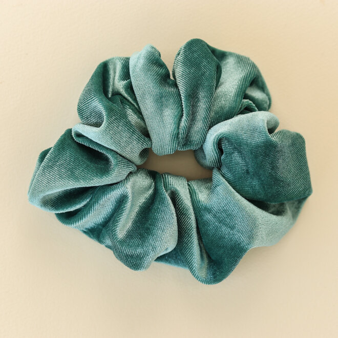 Chouchou en velours - Turquoise