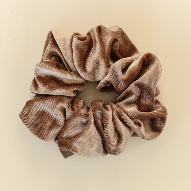 Chouchou en velours - Beige
