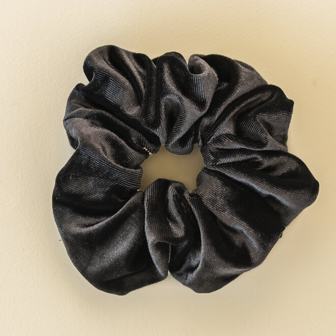 Chouchou en velours - Noir