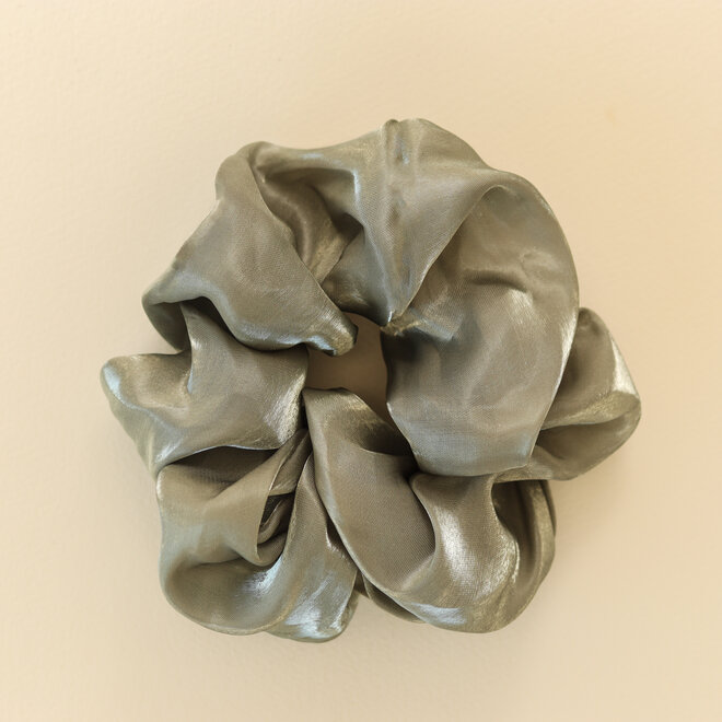 Chouchou en organza - Sauge