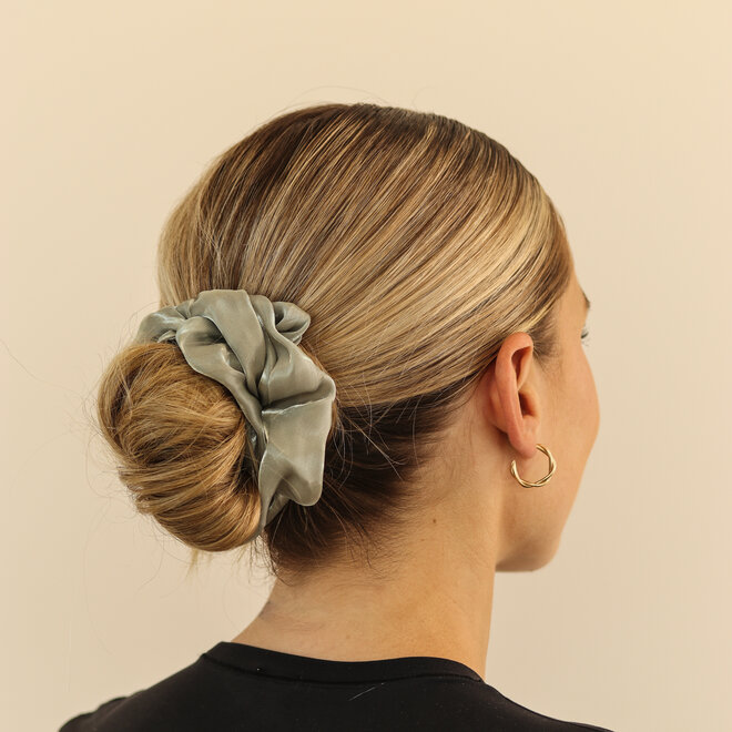 Chouchou en organza - Sauge