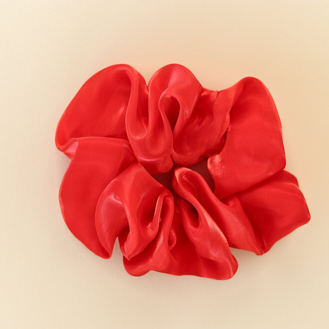 Chouchou en organza - Rouge gloss