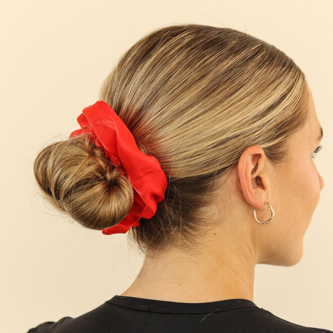 Chouchou en organza - Rouge gloss