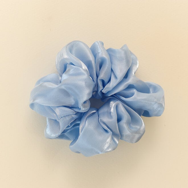 Chouchou en organza - Bleu bébé