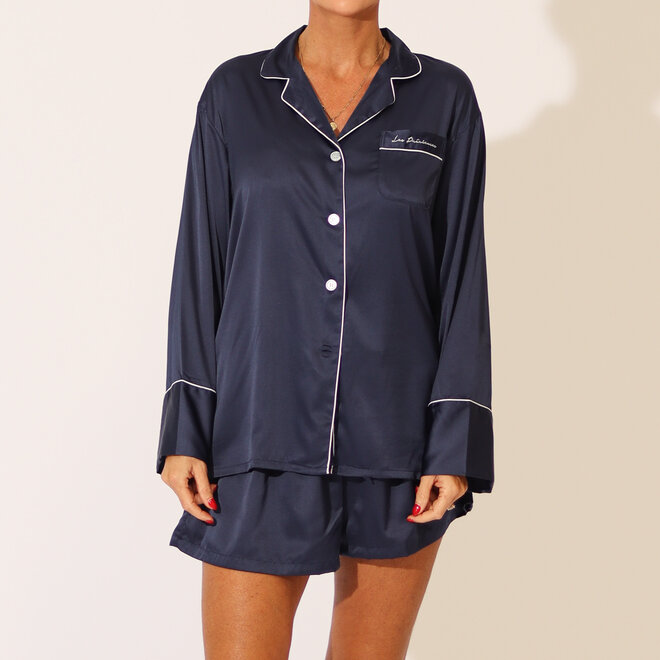 Ensemble de pyjama satiné - Marine