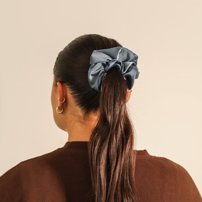 Chouchou texturé - Bleu indigo