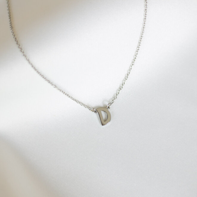Collier pendentif lettre - Argent