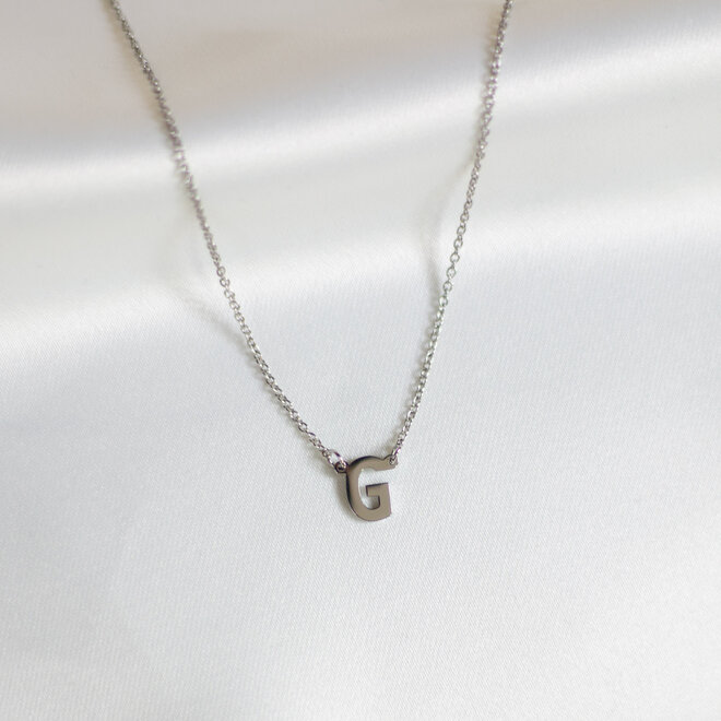 Collier pendentif lettre - Argent