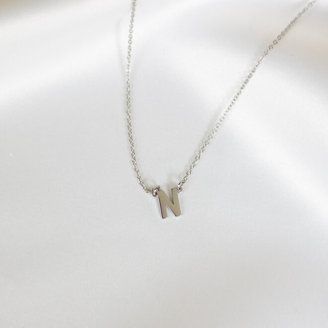Collier pendentif lettre - Argent