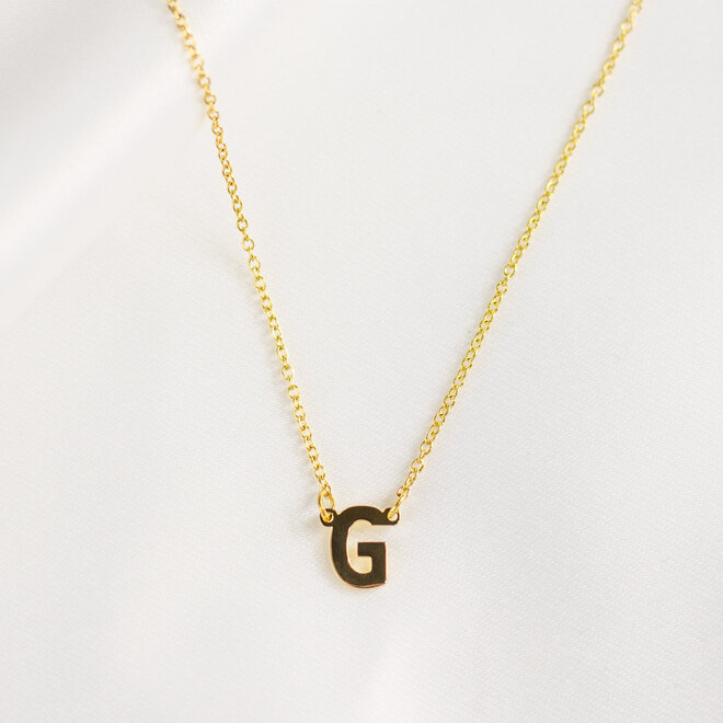 Collier pendentif lettre - Or