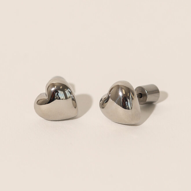 Boucles d'oreilles Stud Te Amo - Argent