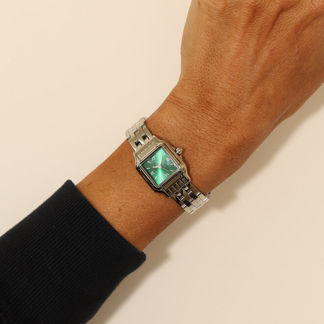 Montre La Moderne Émeraude - Argent