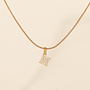 Collier Lettre zircons - Or