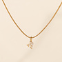 Collier Lettre zircons - Or