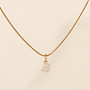 Collier Lettre zircons - Or