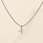 Collier Lettre zircons - Argent