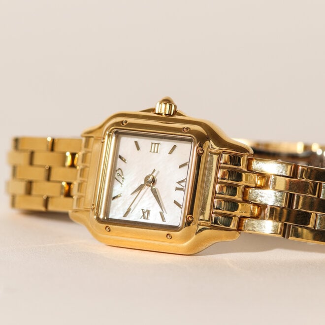 Montre La Moderne Blanc Perlé - Or