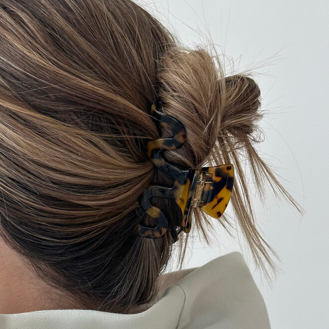 Pince à cheveux vaguée - Léopard