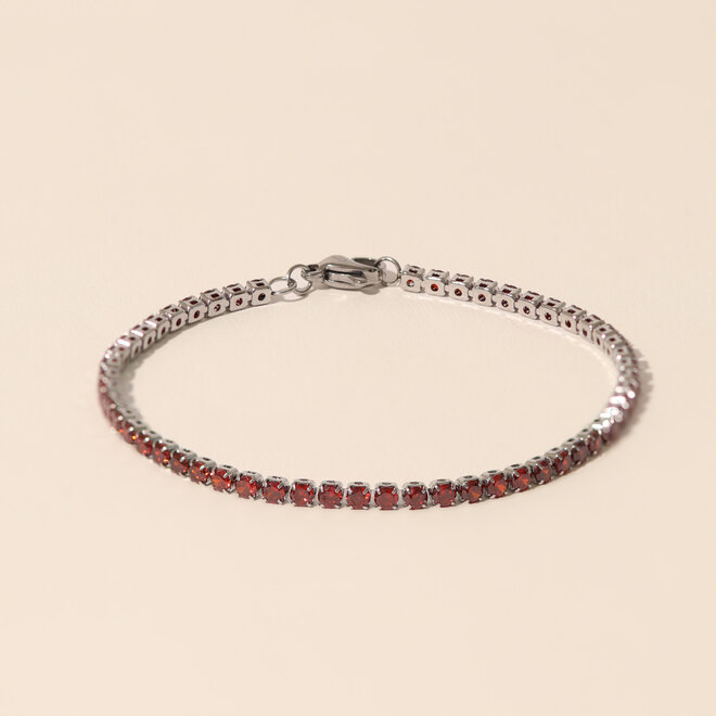 Bracelet tennis Stella - Rubis