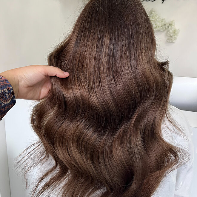 Brun Naturel #4 - Extensions à bandes adhésives 20''