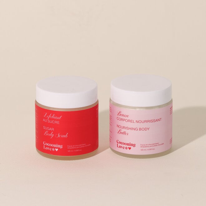 Duo corporel Fraise & Chocolat Blanc