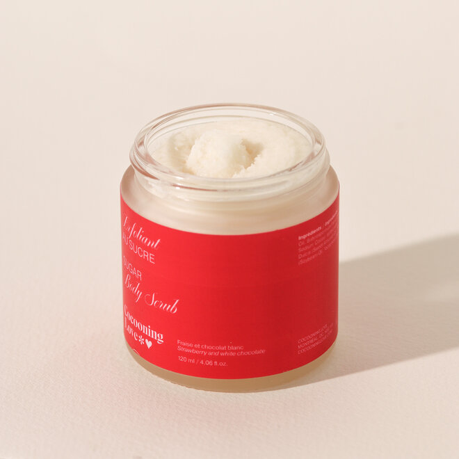 Exfoliant corps au sucre Fraise & Chocolat Blanc