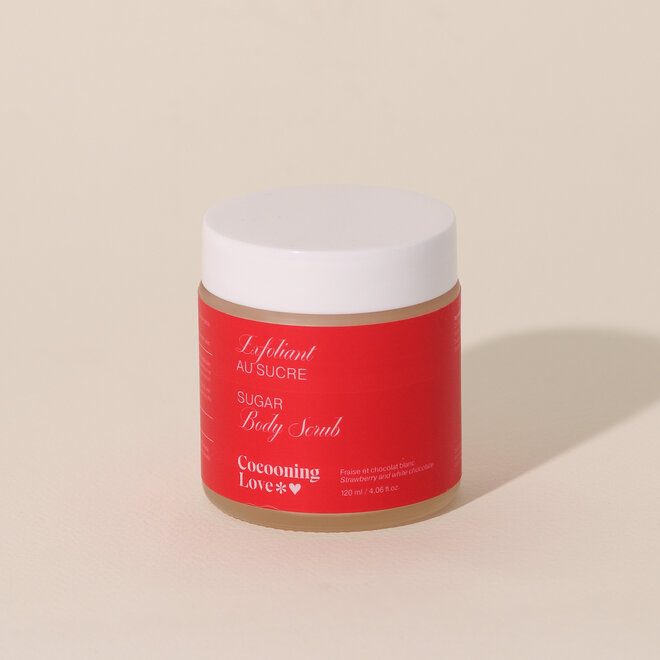 Exfoliant corps au sucre Fraise & Chocolat Blanc