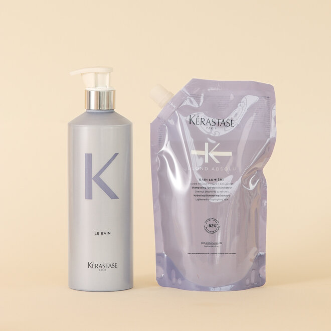 Pochette de recharge Bain Lumière avec bouteille Aluminium- 500ml