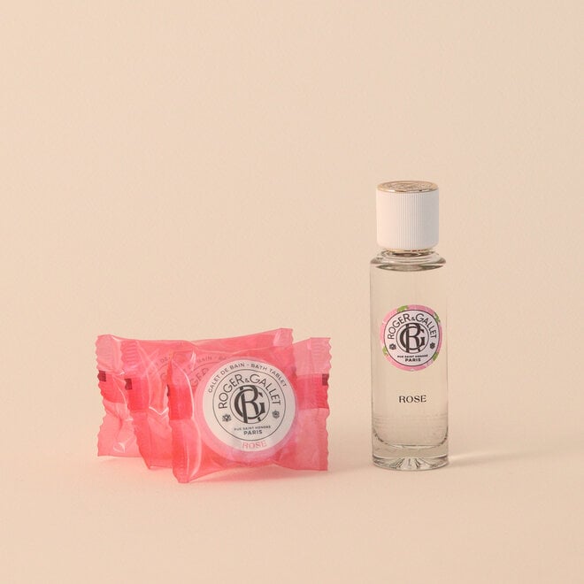 Duo parfum & galets de bain - Rose