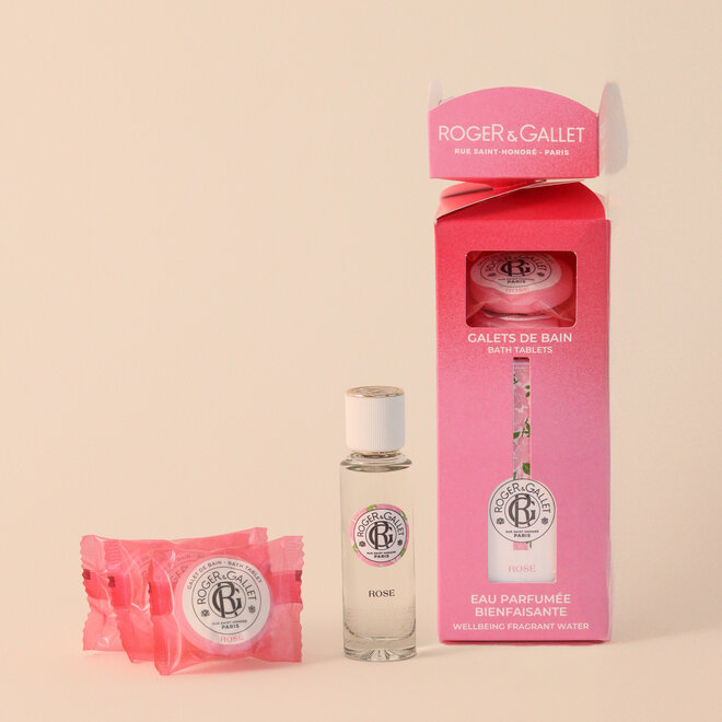 Duo parfum & galets de bain - Rose