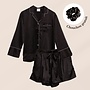 Ensemble de pyjama satiné - Noir