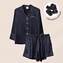 Ensemble de pyjama satiné - Marine