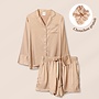 Ensemble de pyjama satiné - Champagne