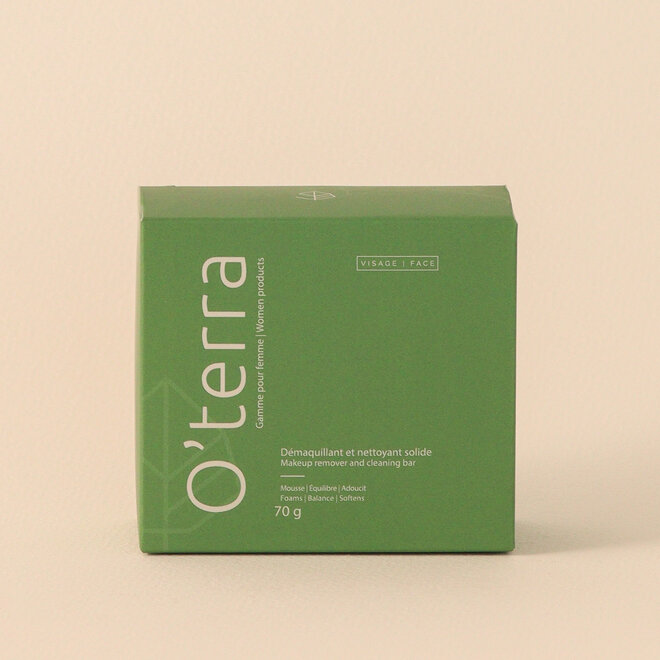 Démaquillant et nettoyant visage en barre - 70g