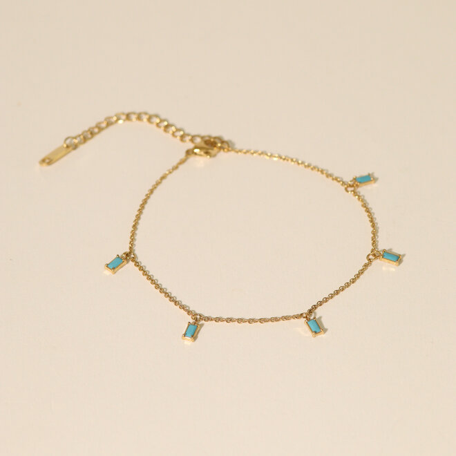 Chaîne de cheville Moana - Turquoise