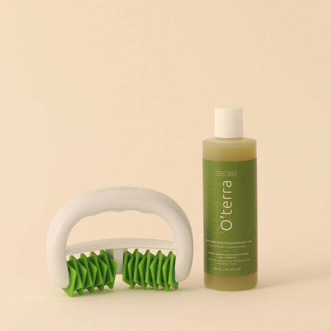 Duo roulette et baume corps fermeté matcha & pamplemousse rose