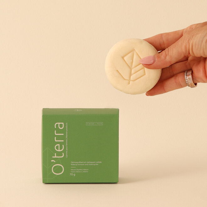 Démaquillant et nettoyant visage en barre - 70g