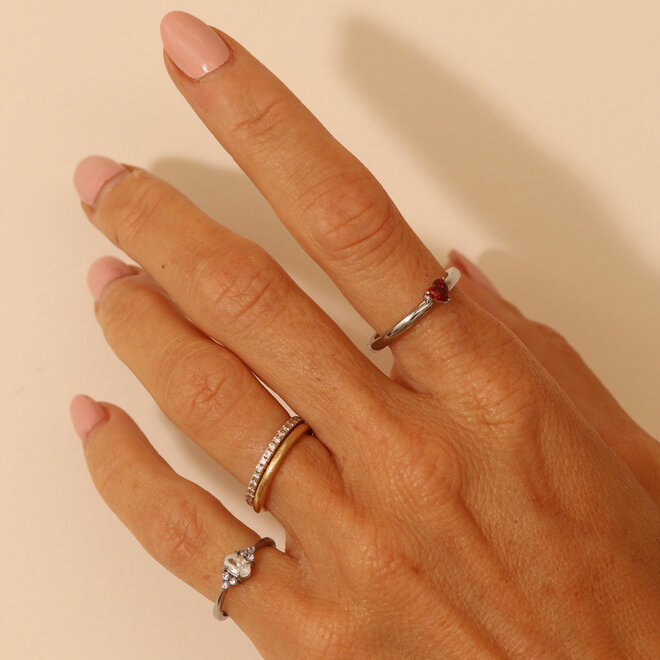 Bague pinky Petra - Argent
