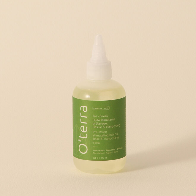 Huile Stimulante Prélavage de Cuir Chevelu Basilic et Ylang-ylang