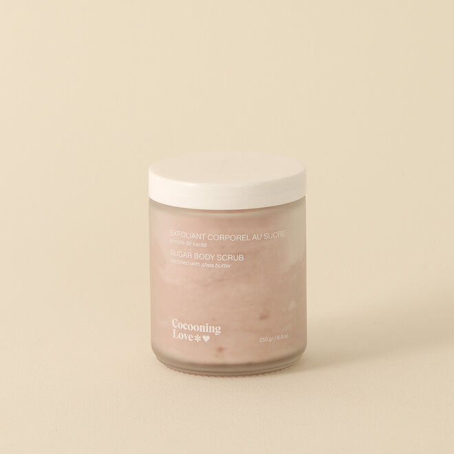 Exfoliant corps au sucre – Pêche & Framboise