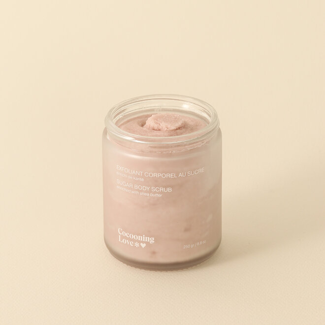 Exfoliant corps au sucre – Pêche & Framboise