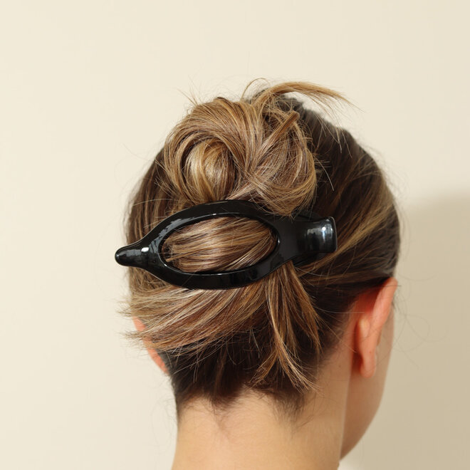 Pince à cheveux plate pointue - Noir