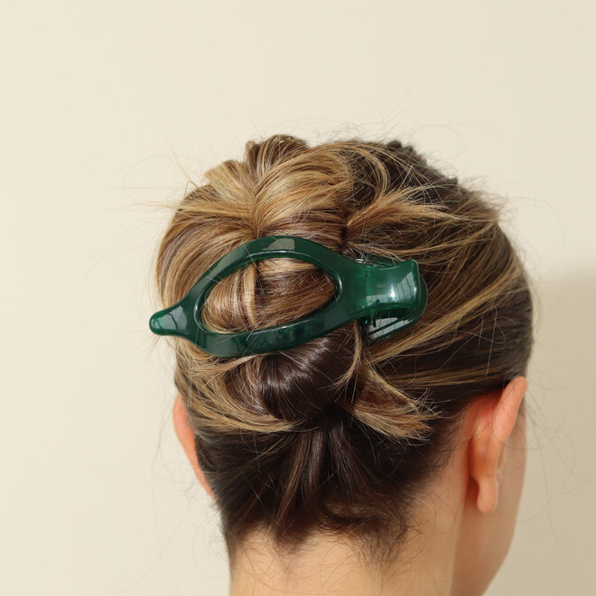Pince à cheveux plate pointue - Vert Émeraude
