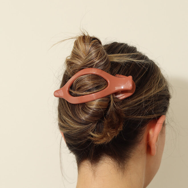 Pince à cheveux plate pointue - Terracotta