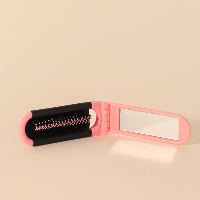 Brosse à cheveux pliable - Rose
