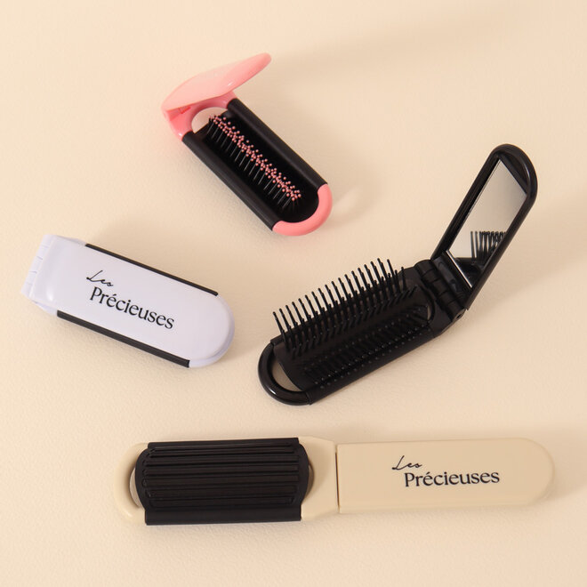 Brosse à cheveux pliable - Noir